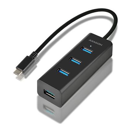 Slika AXAGON HUE-S2C USB-C 3.0-4xUSB 3.0 Type-A Hub,MicroUSB Charging