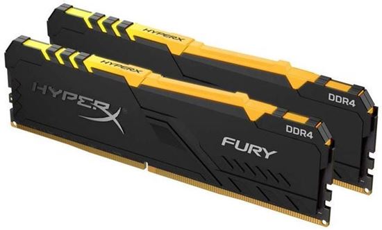 Slika Memorija Kingston DDR4 16GB 2666MHz (2x8GB) HyperX Fury Black RGB