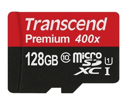 Picture of Memorijska kartica Transcend SD MICRO 128GB HC Class10 + SD adapter