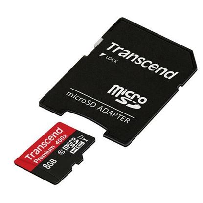 Slika Memorijska kartica Transcend  SD MICRO 8GB HC Class 10 U1 + ad TS