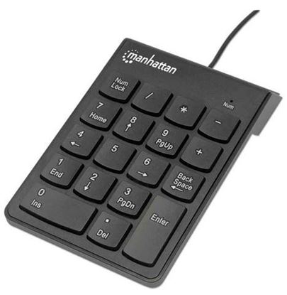 Picture of Numerička žičana tipkovnica, USB, 18 tipki, crna, Manhattan