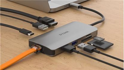 Slika D-Link USB-C HUB 8-in-1, DUB-M810