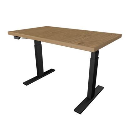 Picture of UVI DESK Sit-Stand Nature Oak (crni okvir lite) 139 x 68 x 2,5 cm