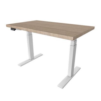 Picture of UVI DESK Sit-Stand Oak Sonoma (bijeli okvir) 139x68x3,8 cm